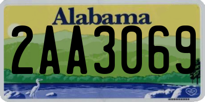 AL license plate 2AA3069