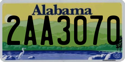 AL license plate 2AA3070