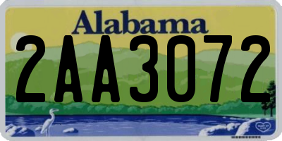 AL license plate 2AA3072