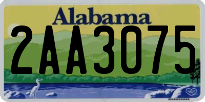AL license plate 2AA3075