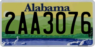 AL license plate 2AA3076