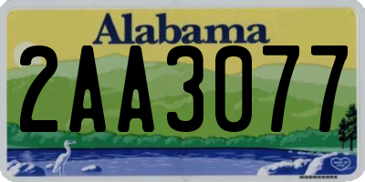 AL license plate 2AA3077