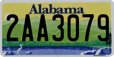 AL license plate 2AA3079