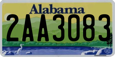 AL license plate 2AA3083