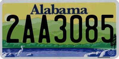 AL license plate 2AA3085