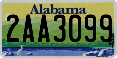 AL license plate 2AA3099