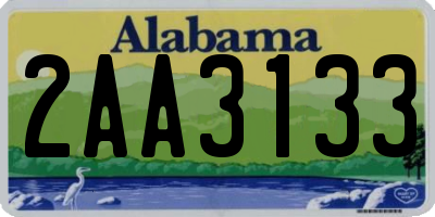 AL license plate 2AA3133