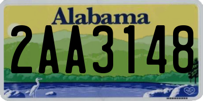 AL license plate 2AA3148
