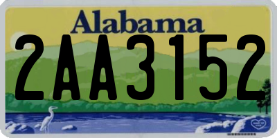 AL license plate 2AA3152