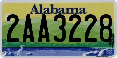 AL license plate 2AA3228