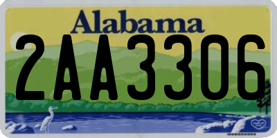 AL license plate 2AA3306