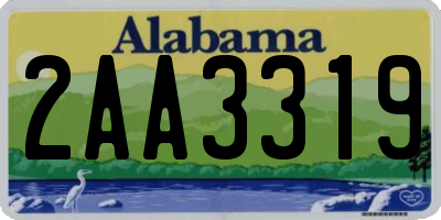 AL license plate 2AA3319
