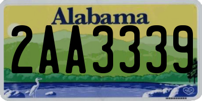 AL license plate 2AA3339