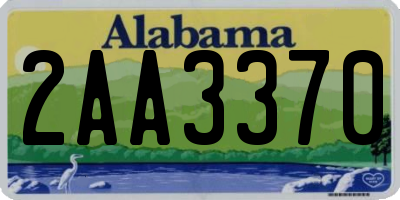 AL license plate 2AA3370