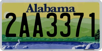 AL license plate 2AA3371