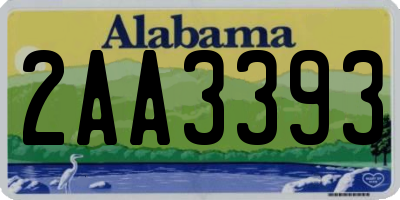 AL license plate 2AA3393