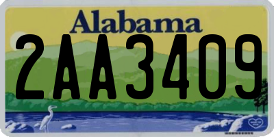 AL license plate 2AA3409