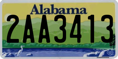 AL license plate 2AA3413