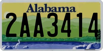 AL license plate 2AA3414