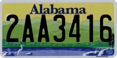 AL license plate 2AA3416
