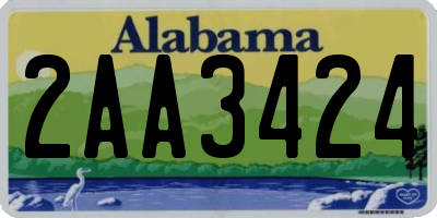 AL license plate 2AA3424