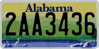 AL license plate 2AA3436