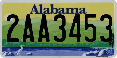 AL license plate 2AA3453