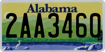 AL license plate 2AA3460