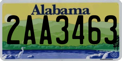 AL license plate 2AA3463