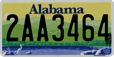 AL license plate 2AA3464