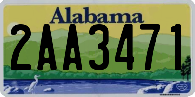 AL license plate 2AA3471