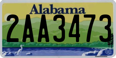AL license plate 2AA3473