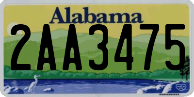 AL license plate 2AA3475