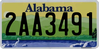 AL license plate 2AA3491