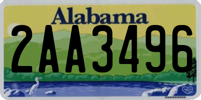 AL license plate 2AA3496