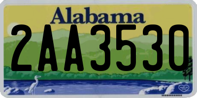 AL license plate 2AA3530