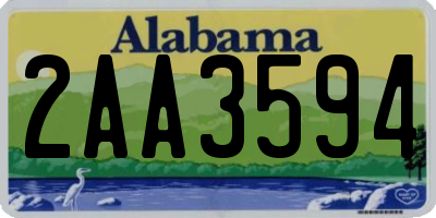 AL license plate 2AA3594