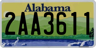 AL license plate 2AA3611
