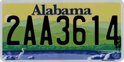 AL license plate 2AA3614