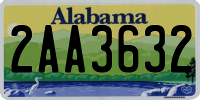 AL license plate 2AA3632