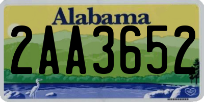 AL license plate 2AA3652