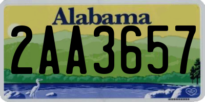AL license plate 2AA3657