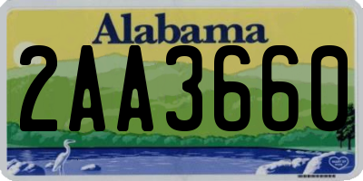 AL license plate 2AA3660