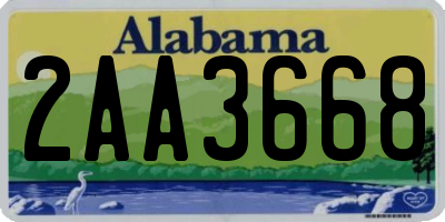 AL license plate 2AA3668