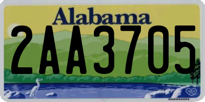 AL license plate 2AA3705