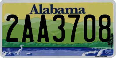 AL license plate 2AA3708