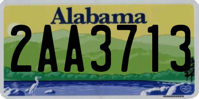 AL license plate 2AA3713