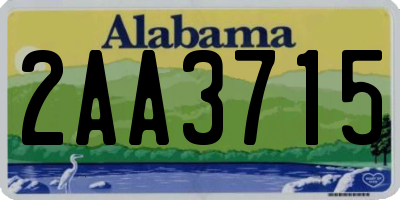 AL license plate 2AA3715