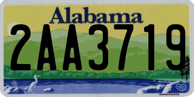 AL license plate 2AA3719