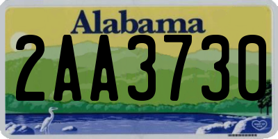 AL license plate 2AA3730